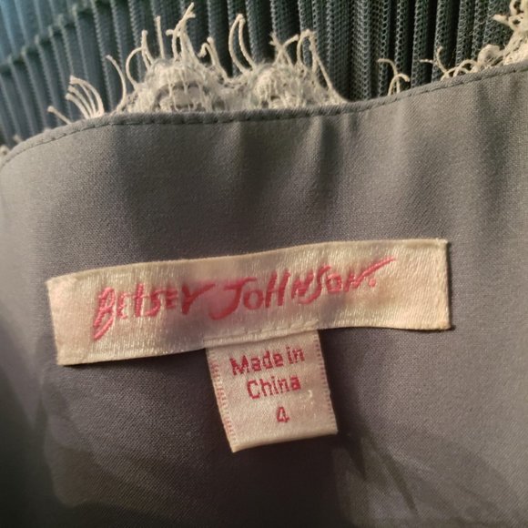 Betsey Johnson cotton tape Lace Tulle Tea Party dress 4 - Picture 5 of 7